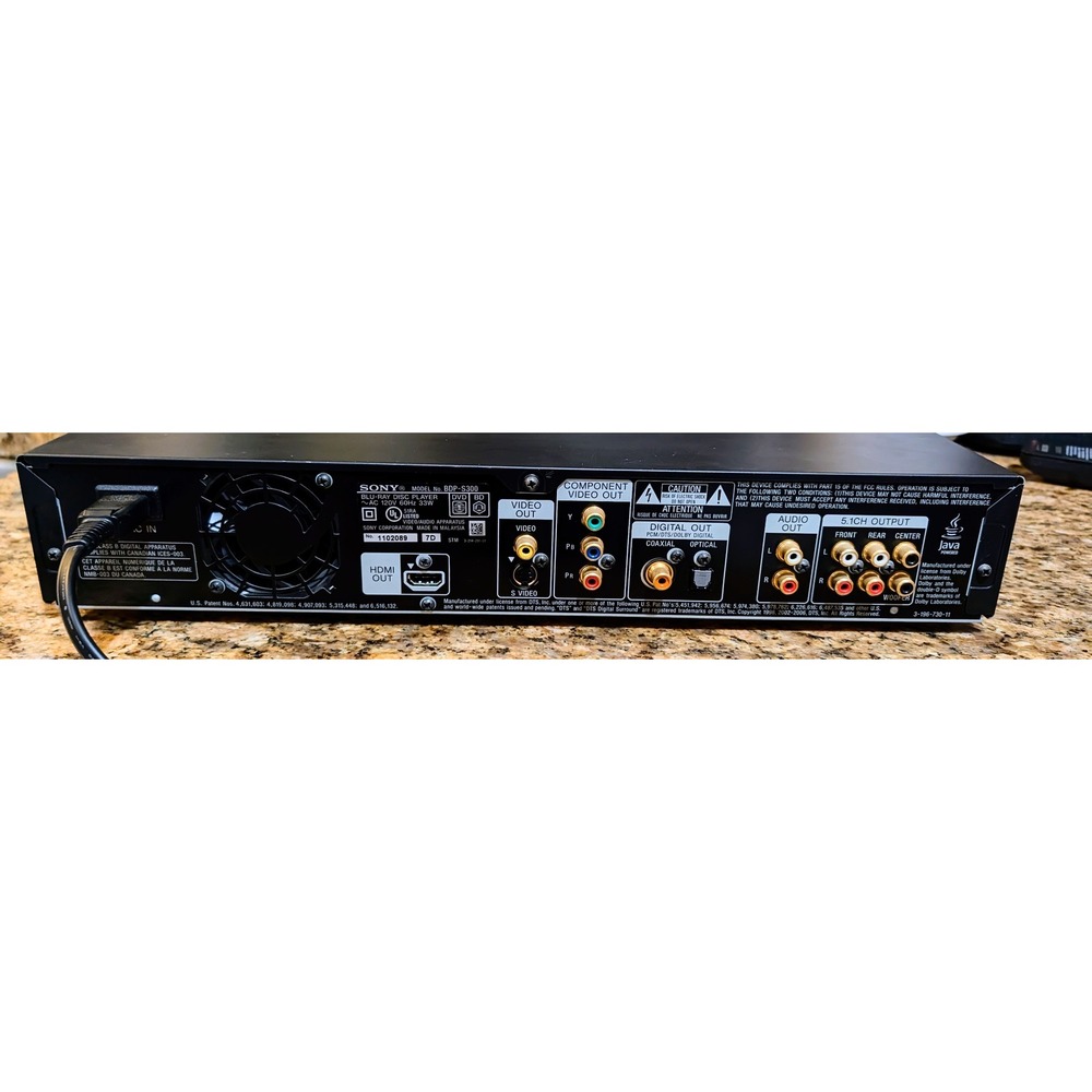 Sony BDP-S300 Blu-ray Disc Player Full HD 1080p HDMI with Remote RMT-B101A Black - Picture 8 of 16
